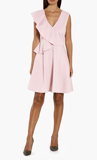 Lantaa ruffle Skater Dress