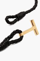 T Woven Leather Bracelet