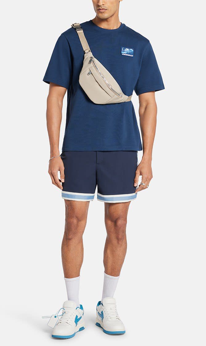 GREEK TEMPLE RUBBER PATCH OVERSIZED T SHIRT