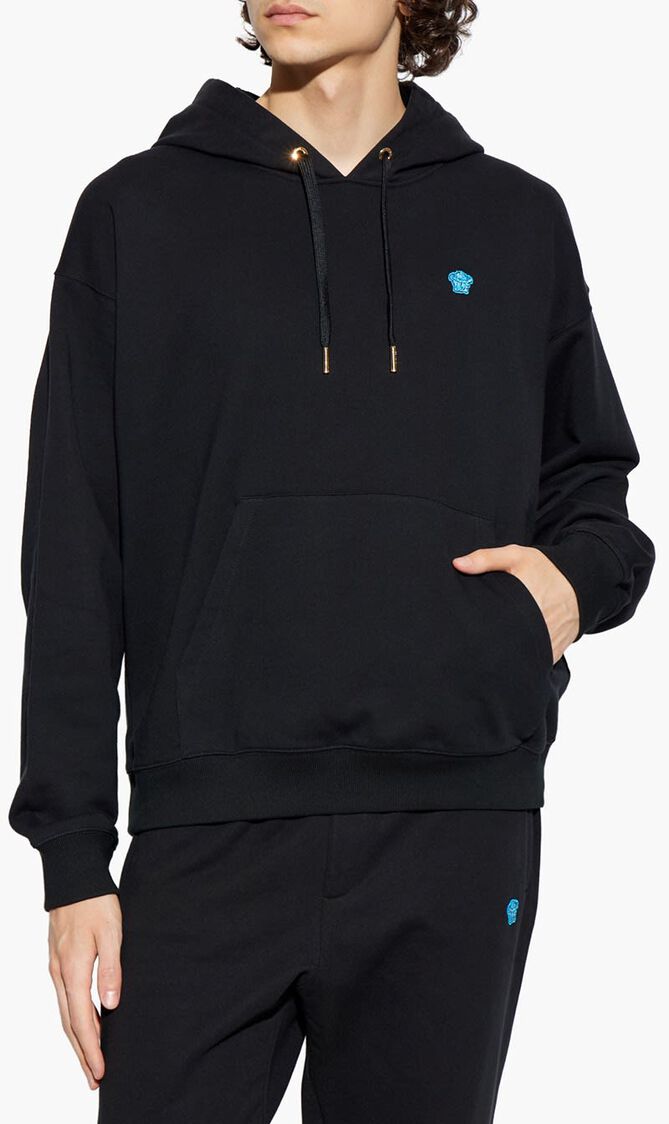 SWEATSHIRT NON BRUSHED SWEAT FABRIC MEDUSA PATCH