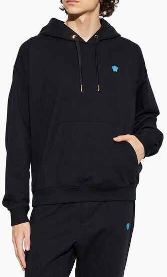 SWEATSHIRT NON BRUSHED SWEAT FABRIC MEDUSA PATCH