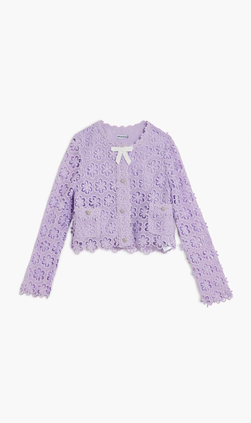 Lilac lace jacket deals