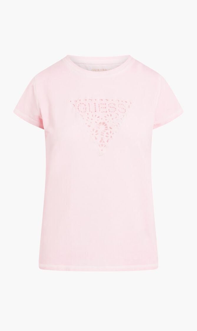 Eyelet Floral Logo T-shirt