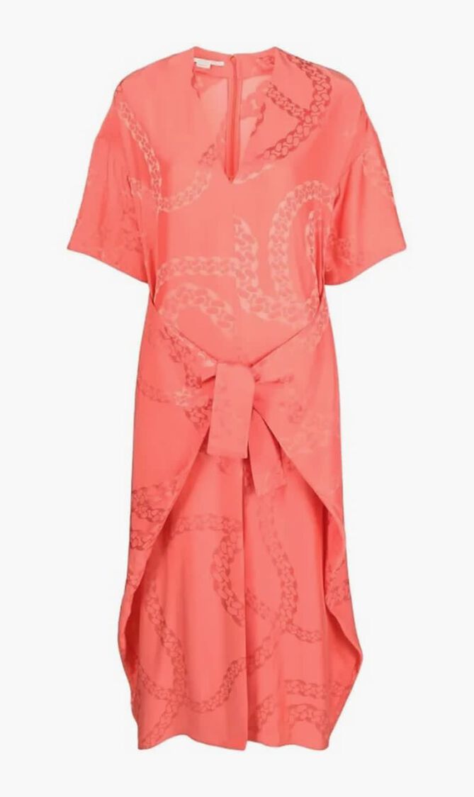V-neck Tie Waist Dress