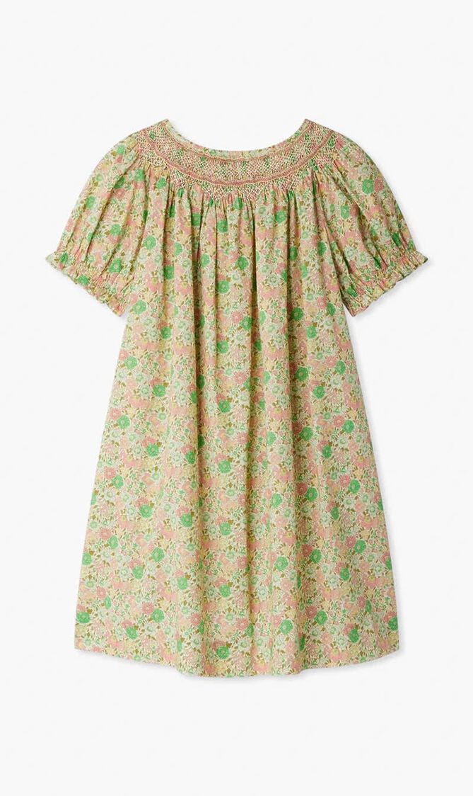 Bonpoint Jarah smocked dress made with Liberty fabrics