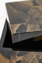 Black Gold Marble Cube Box
