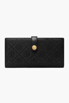 T Monogram Zip Slim Wallet