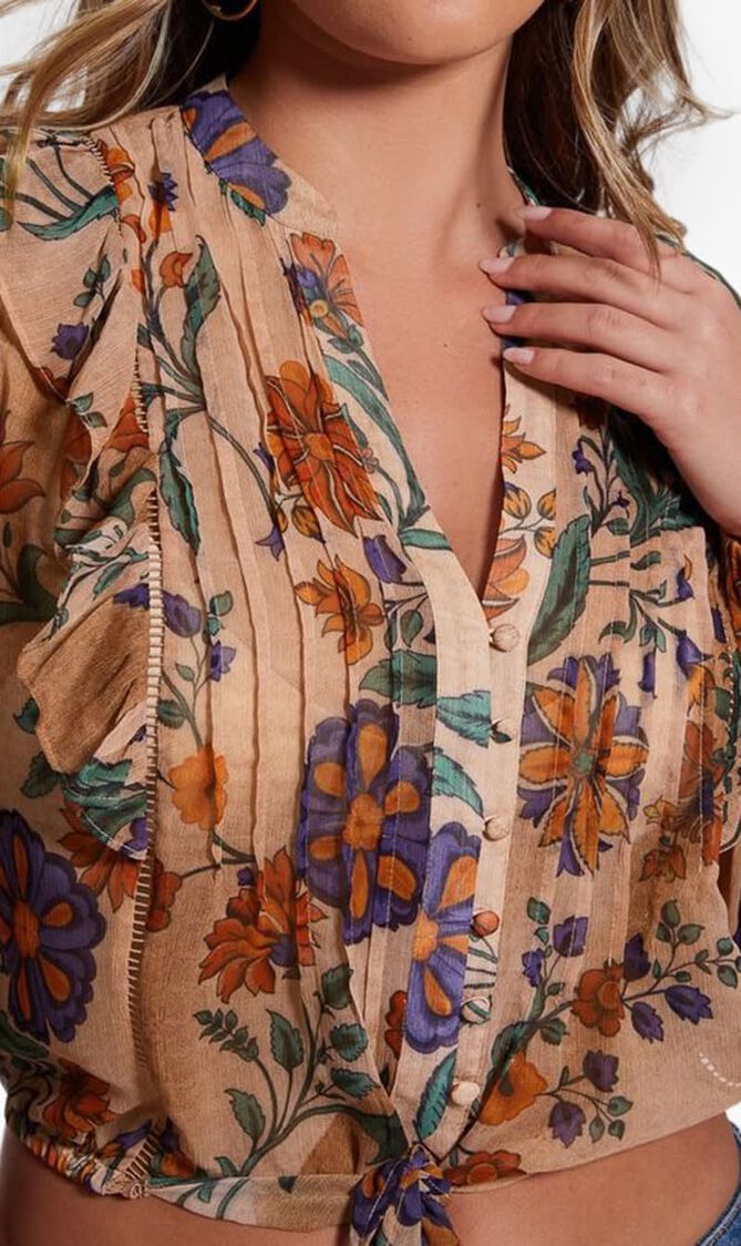 LS DIONNE TIE FRONT TOP