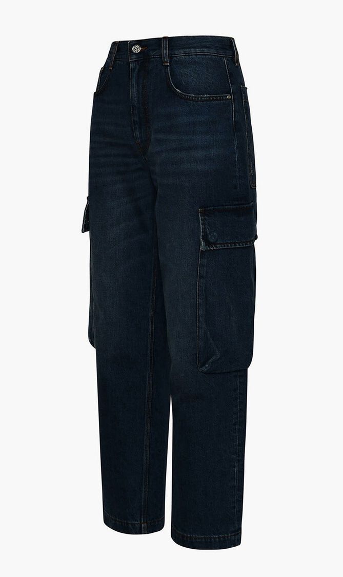 DARK BLUE VINTAGE CROPPED CARG