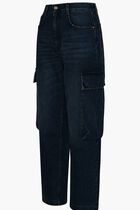 DARK BLUE VINTAGE CROPPED CARG