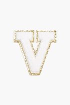 Chenille Sparkle Letter 'V' patch