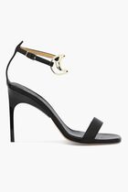 GOLD PAPERCLIP LEA HIGHSANDAL BLACK GOLD