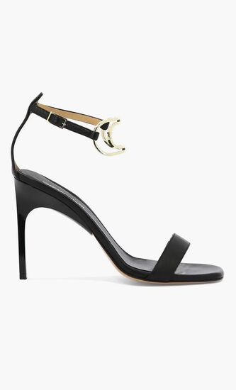 GOLD PAPERCLIP LEA HIGHSANDAL BLACK GOLD