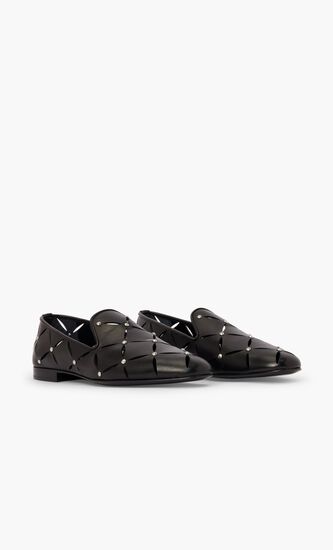 SLIPPERS CALF +CUT+STUDS
