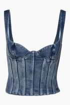BUSTIER TOP EXTREME WASH BLUE NO COLOR