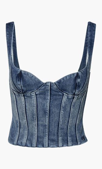 BUSTIER TOP EXTREME WASH BLUE NO COLOR