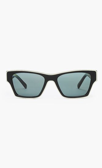 BLACK/IVORY FRAME WITH DARK GREY POLAR LENS 53