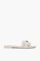 4G EMBROIDERY FLAT SANDAL