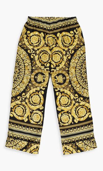 Baroque Pattern Wide Leg Pants