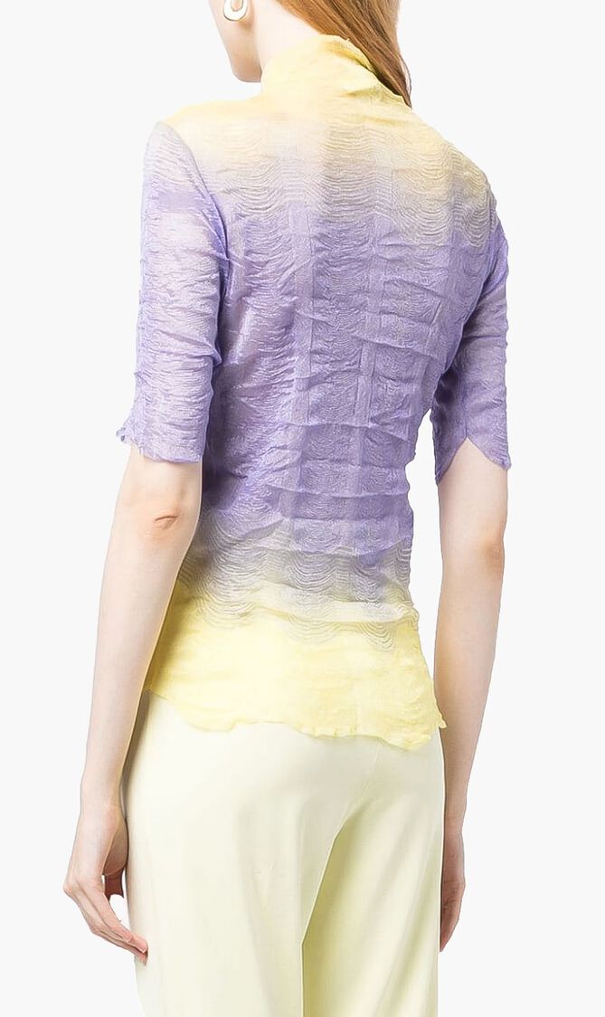 Polyster Ombre Mockneck Top