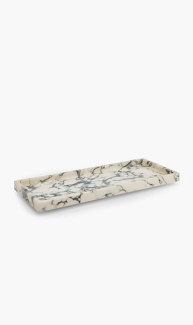 Cream Carrara Lacquer Bathroom Tray