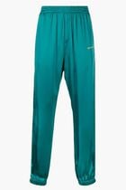 RA_SATIN CASUAL JOGGER EMERALD GOLD