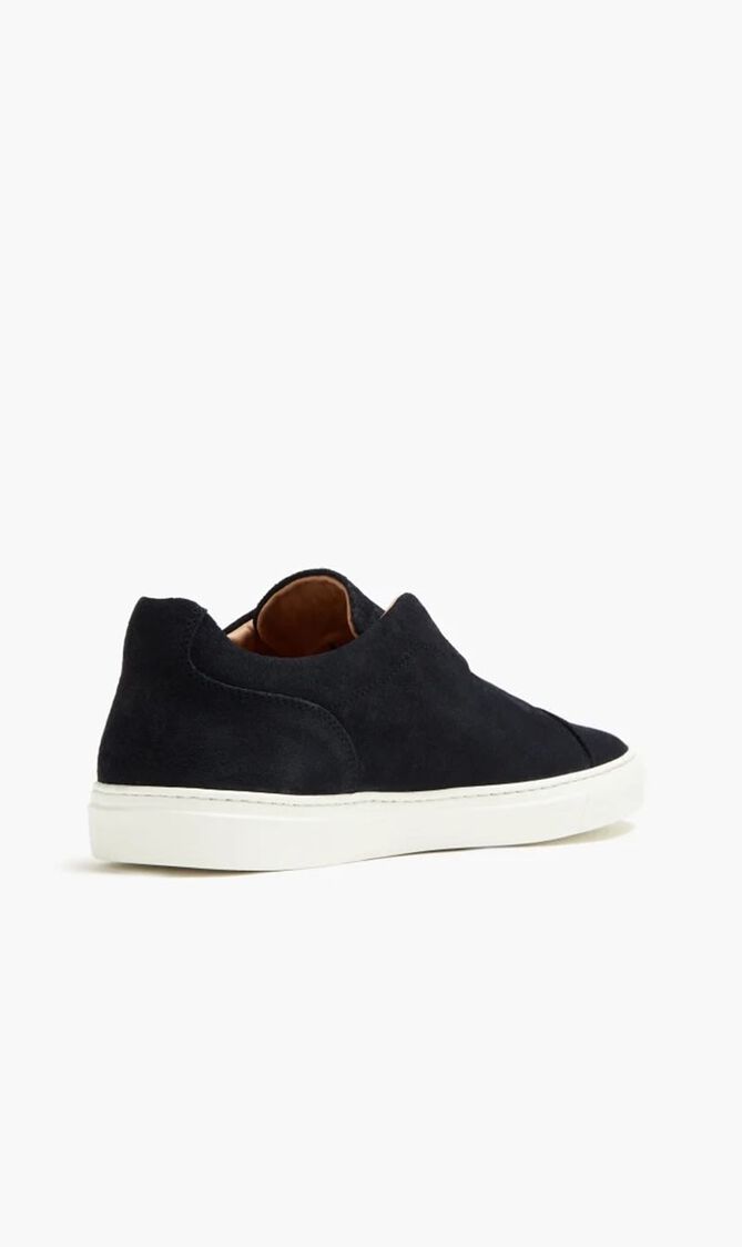 AARON SUEDE DARK NAVY TRAINER ALABASTER