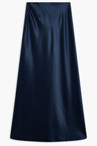 17S-0031 MATTE SATIN LONG SKIRT