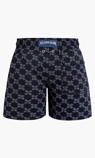 Turtle Monogram Stretch Swim Shorts