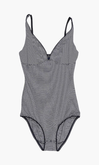 Stripe Sleeveless Bodysuit