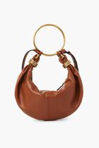 Bracelet Hobo Bag in Grained Leather