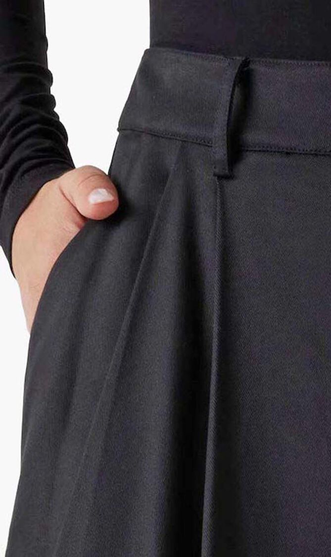 Sancha Wide-Leg Twill Pants
