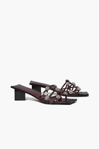 Crystal Bobble Heeled Mule Sandal