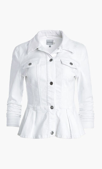 Embroidered Peplum Jacket