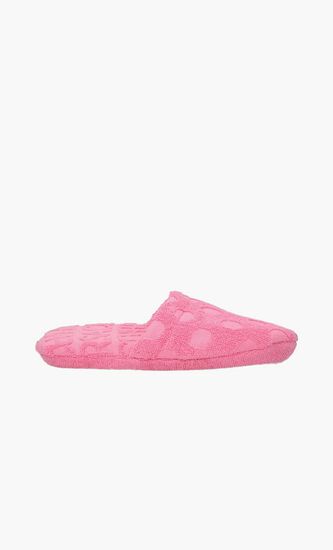 VERSACE ON REPEAT POLKA DOT SLIPPERS PINK