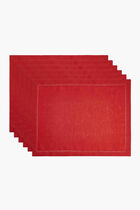 Feliz Placemat Red Set Of 6