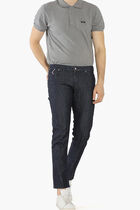 بنطال جينز بحافة مطوية