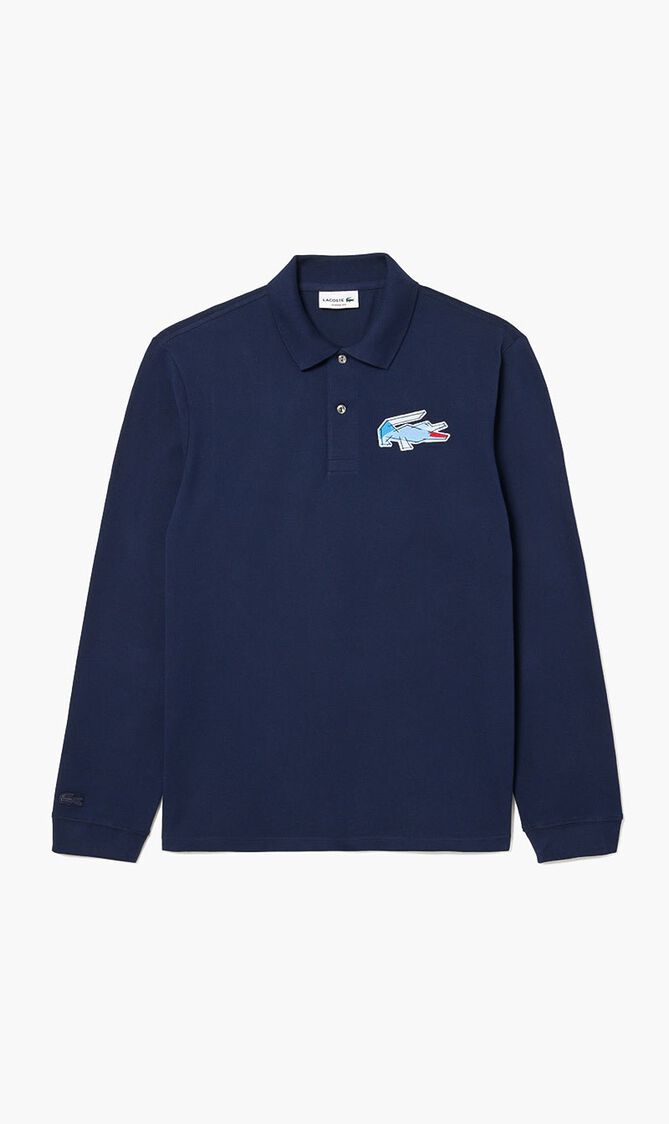 Classic Fit Long Sleeved Polo Shirt