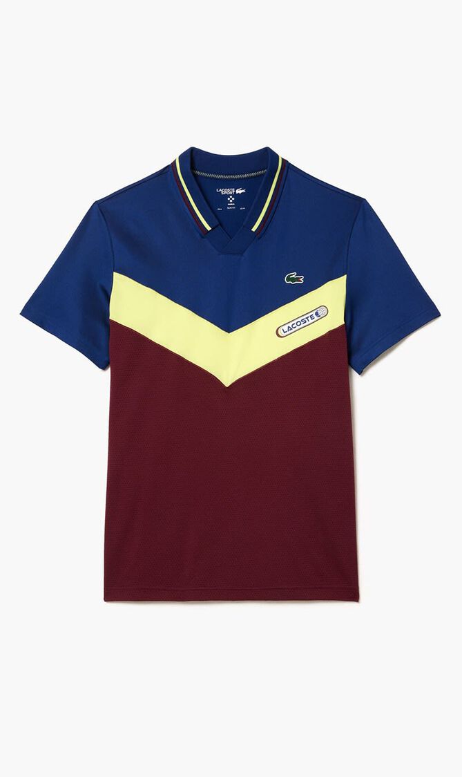 SHORT SLEEVED RIBBED COLLAR SHIRT