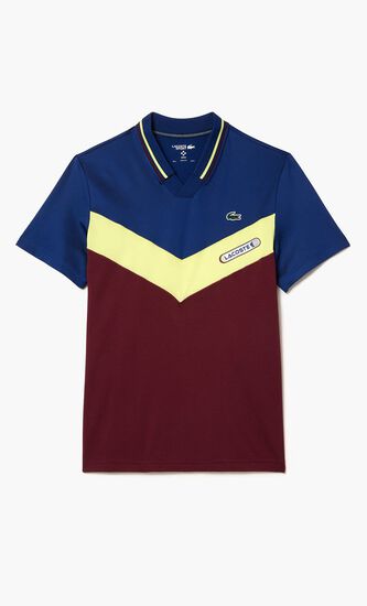 SHORT SLEEVED RIBBED COLLAR SHIRT