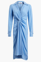 Organic Silk Striped Shirt Dress