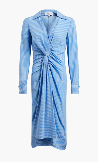 STRIPE CDC GATHERED DRESS