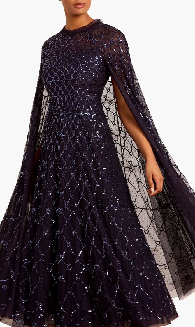 Heart Lattice Ankle Gown