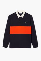 Rugby-style Cotton Colourblock Polo Shirt