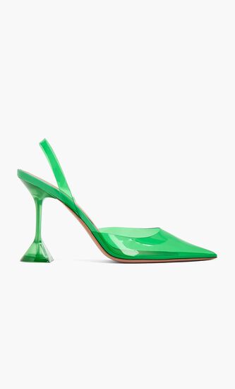 Holli Glass Sling Pvc Emerald Green 95 Mm Cl Plexi Heel (As Sample)