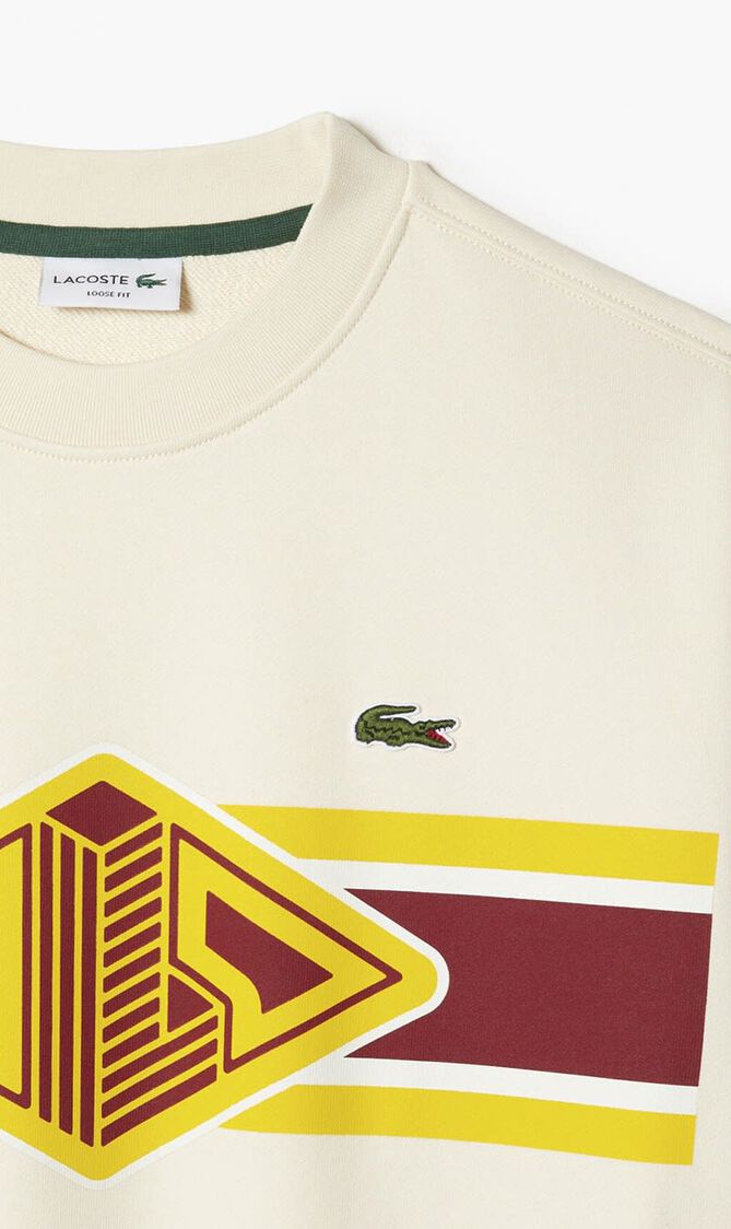 Round Neck Loose Fit Printed Sweatshirt