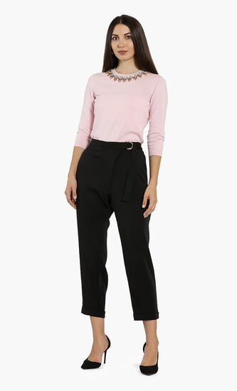 Aisima Wrap Front Belted Trouser