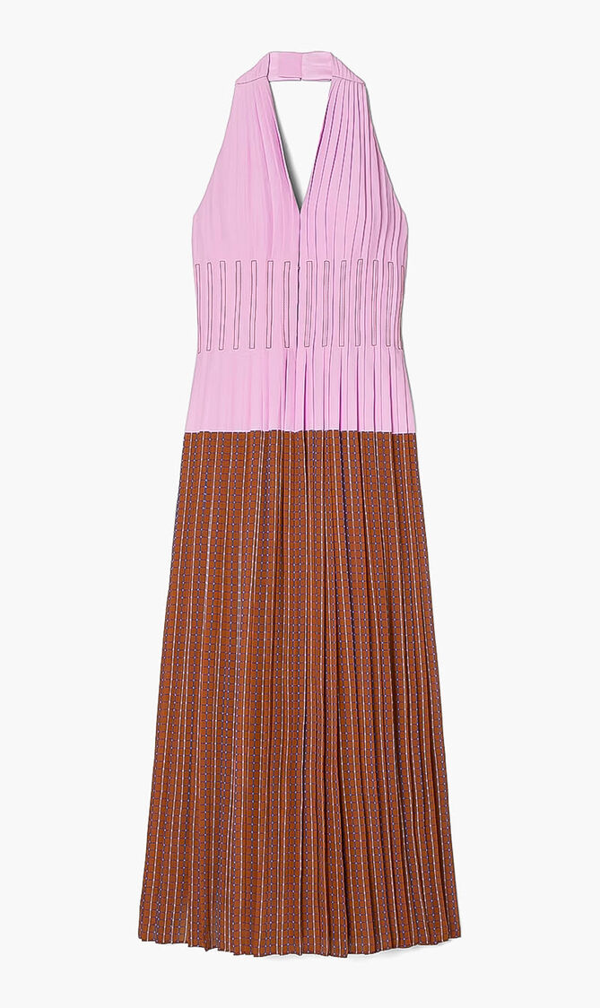 Halter Pleated Dress