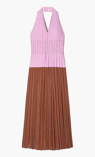 Halter Pleated Dress