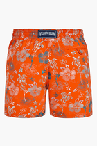 Embroidered Tropical Turtles Swim Shorts Embroidered Tropical Turtles Swim Shorts
